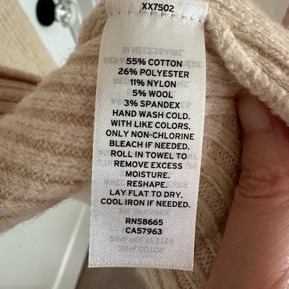 Open Edit Light Beige Longline Shawl Collar Cardigan (Size XS) - Picture 7 of 8